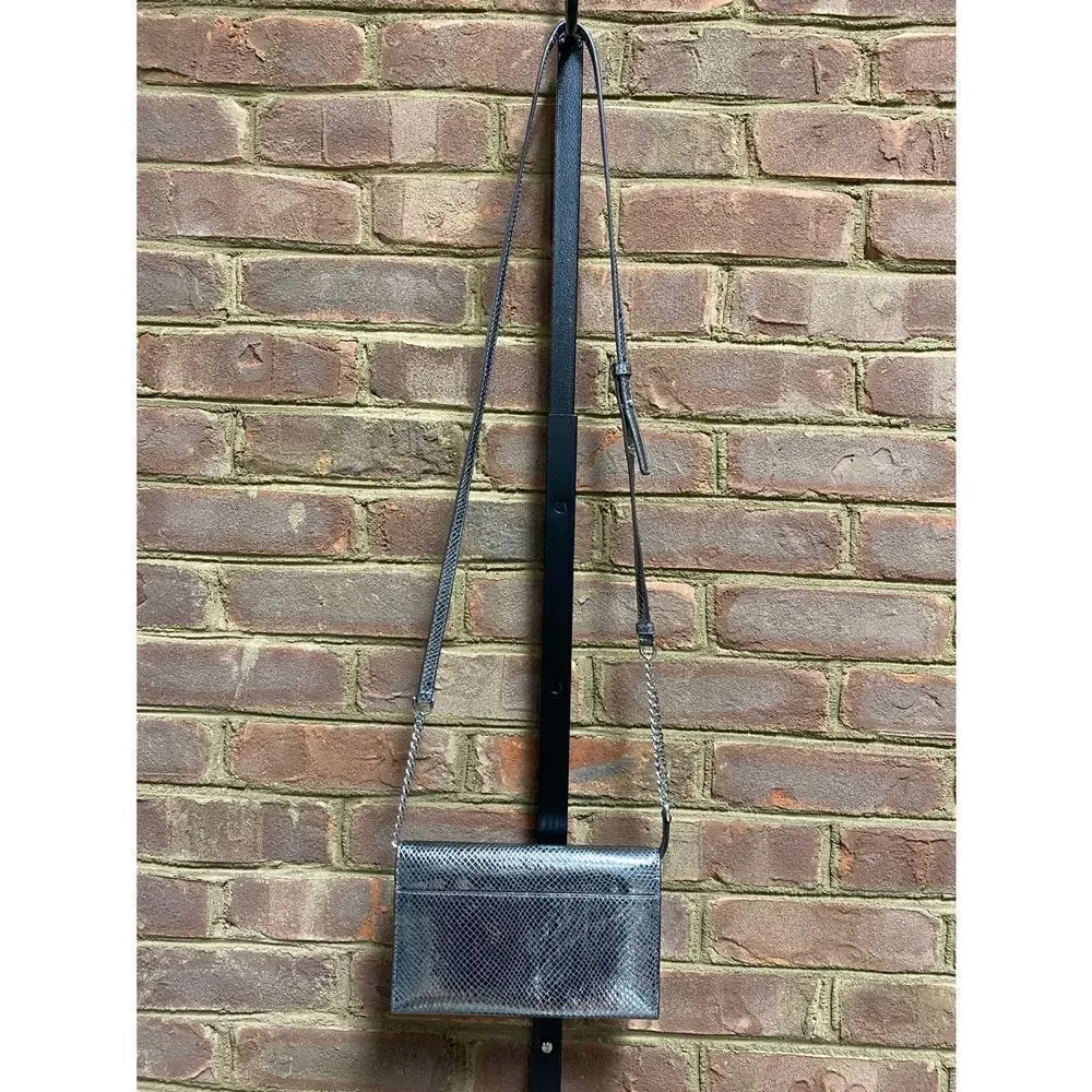 Michael Kors Gunmetal Metallic Crossbody Clutch NWOT